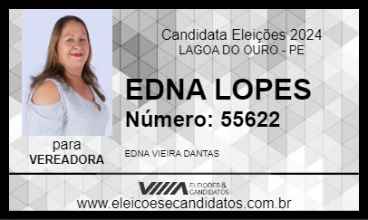 Candidato EDNA LOPES 2024 - LAGOA DO OURO - Eleições