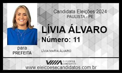 Candidato LÍVIA ÁLVARO 2024 - PAULISTA - Eleições