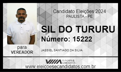 Candidato SIL DO TURURU 2024 - PAULISTA - Eleições