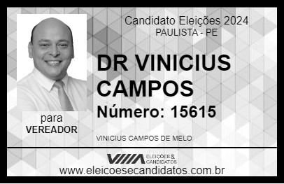 Candidato DR VINICIUS CAMPOS 2024 - PAULISTA - Eleições