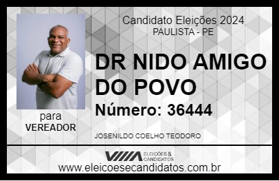 Candidato DR NIDO AMIGO DO POVO 2024 - PAULISTA - Eleições