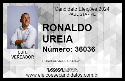 Candidato RONALDO UREIA 2024 - PAULISTA - Eleições