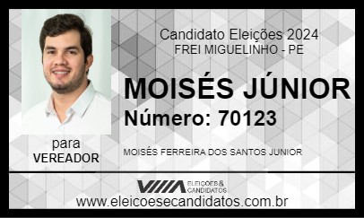 Candidato MOISÉS JÚNIOR 2024 - FREI MIGUELINHO - Eleições