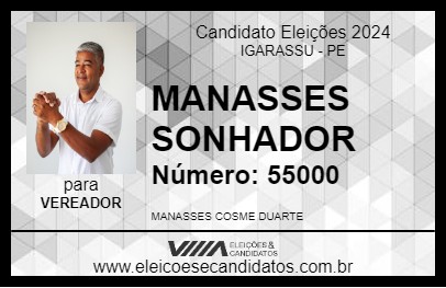 Candidato MANASSES SONHADOR 2024 - IGARASSU - Eleições