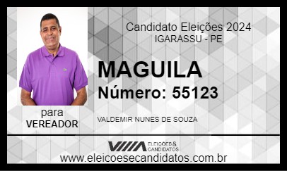 Candidato MAGUILA 2024 - IGARASSU - Eleições