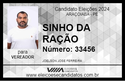 Candidato SINHO DA RAÇÃO 2024 - ARAÇOIABA - Eleições