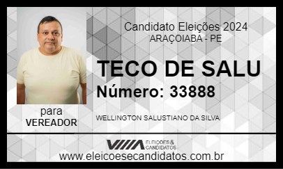 Candidato TECO DE SALU 2024 - ARAÇOIABA - Eleições