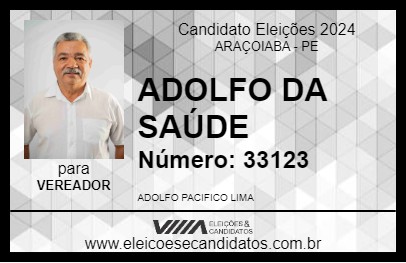 Candidato ADOLFO DA SAÚDE 2024 - ARAÇOIABA - Eleições