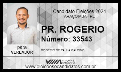 Candidato PR.  ROGERIO 2024 - ARAÇOIABA - Eleições