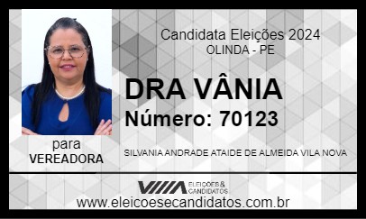 Candidato DRA VÂNIA 2024 - OLINDA - Eleições