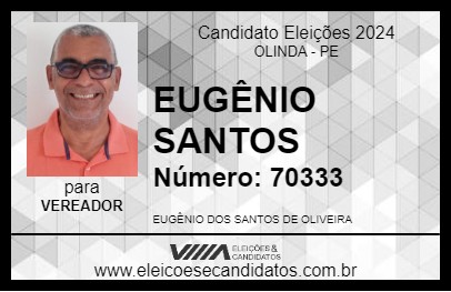 Candidato EUGÊNIO SANTOS 2024 - OLINDA - Eleições