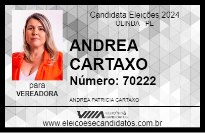 Candidato ANDREA CARTAXO 2024 - OLINDA - Eleições