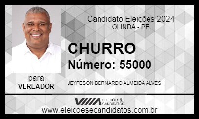 Candidato CHURRO 2024 - OLINDA - Eleições