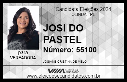 Candidato JOSI DO PASTEL 2024 - OLINDA - Eleições