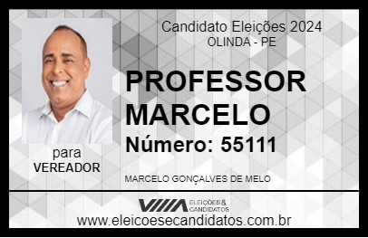 Candidato PROFESSOR MARCELO 2024 - OLINDA - Eleições