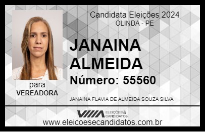 Candidato JANAINA ALMEIDA 2024 - OLINDA - Eleições