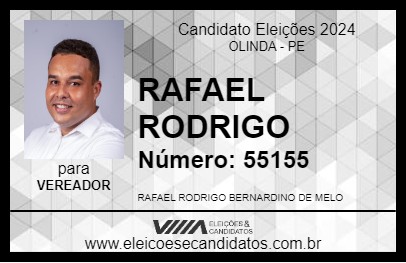 Candidato RAFAEL RODRIGO 2024 - OLINDA - Eleições