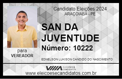 Candidato SAN DA JUVENTUDE 2024 - ARAÇOIABA - Eleições