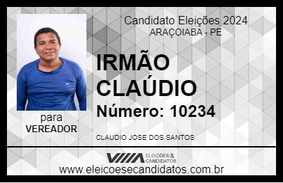 Candidato IRMÃO CLAÚDIO 2024 - ARAÇOIABA - Eleições