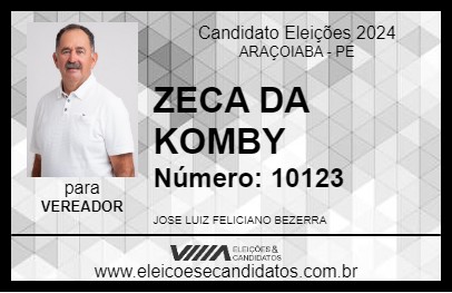 Candidato ZECA DA KOMBY 2024 - ARAÇOIABA - Eleições