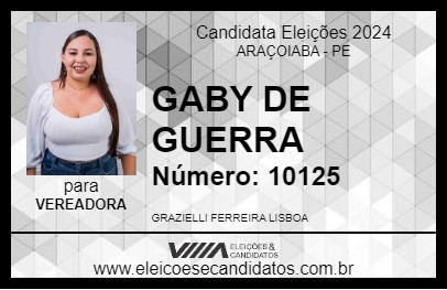 Candidato GABY DE GUERRA 2024 - ARAÇOIABA - Eleições