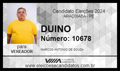 Candidato DUINO 2024 - ARAÇOIABA - Eleições