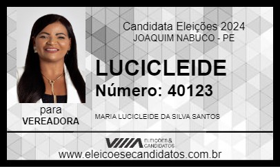 Candidato LUCICLEIDE 2024 - JOAQUIM NABUCO - Eleições