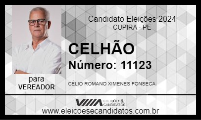 Candidato CELHÃO 2024 - CUPIRA - Eleições