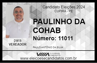 Candidato PAULINHO 2024 - CUPIRA - Eleições