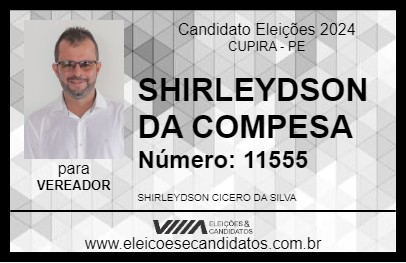 Candidato SHIRLEYDSON 2024 - CUPIRA - Eleições