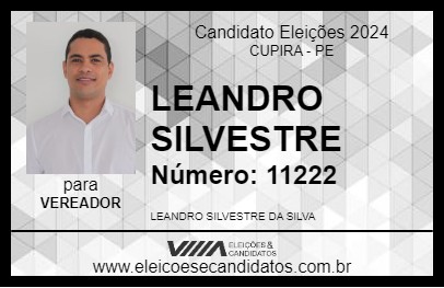 Candidato LEANDRO SILVESTRE 2024 - CUPIRA - Eleições