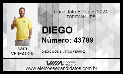 Candidato CARIOCA 2024 - TORITAMA - Eleições