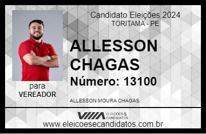 Candidato ALLESSON CHAGAS 2024 - TORITAMA - Eleições