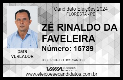 Candidato ZÉ RINALDO DA FAVELEIRA 2024 - FLORESTA - Eleições