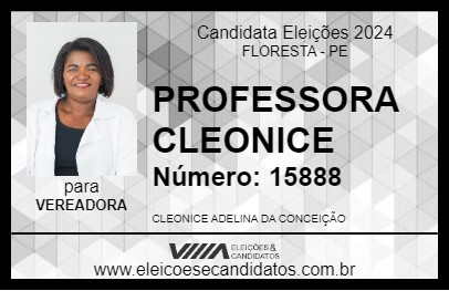 Candidato PROFESSORA CLEONICE 2024 - FLORESTA - Eleições