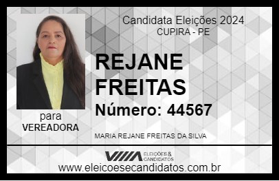 Candidato REJANE FREITAS 2024 - CUPIRA - Eleições