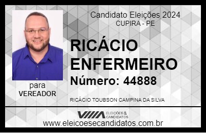 Candidato RICÁCIO ENFERMEIRO 2024 - CUPIRA - Eleições