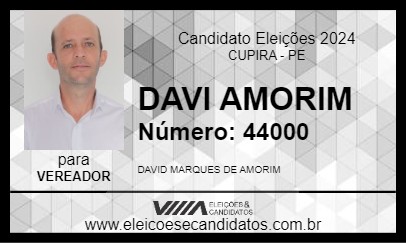 Candidato DAVI AMORIM 2024 - CUPIRA - Eleições