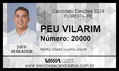 Candidato PEU VILARIM 2024 - FLORESTA - Eleições