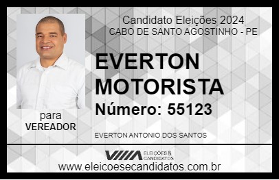 Candidato EVERTON MOTORISTA 2024 - CABO DE SANTO AGOSTINHO - Eleições