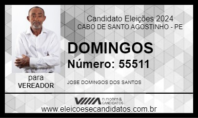 Candidato DOMINGOS 2024 - CABO DE SANTO AGOSTINHO - Eleições