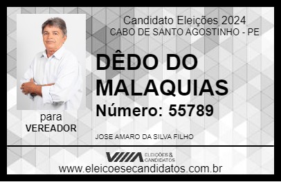 Candidato DÊDO DO MALAQUIAS 2024 - CABO DE SANTO AGOSTINHO - Eleições