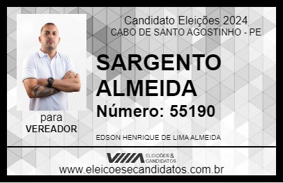 Candidato SARGENTO ALMEIDA 2024 - CABO DE SANTO AGOSTINHO - Eleições