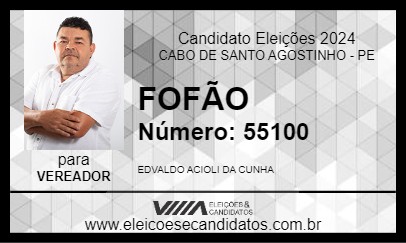 Candidato FOFÃO 2024 - CABO DE SANTO AGOSTINHO - Eleições