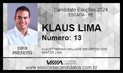 Candidato KLAUS LIMA 2024 - ESCADA - Eleições