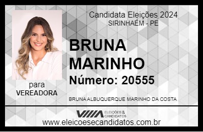 Candidato BRUNA MARINHO 2024 - SIRINHAÉM - Eleições