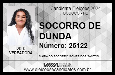 Candidato SOCORRO DE DUNDA 2024 - BODOCÓ - Eleições