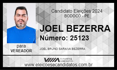 Candidato JOEL BEZERRA 2024 - BODOCÓ - Eleições