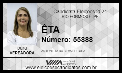 Candidato ÊTA 2024 - RIO FORMOSO - Eleições