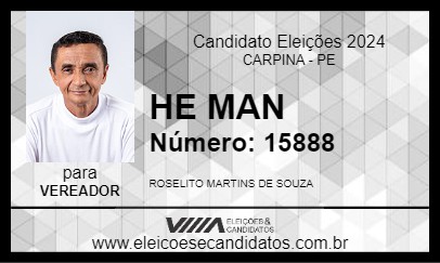 Candidato HE MAN 2024 - CARPINA - Eleições